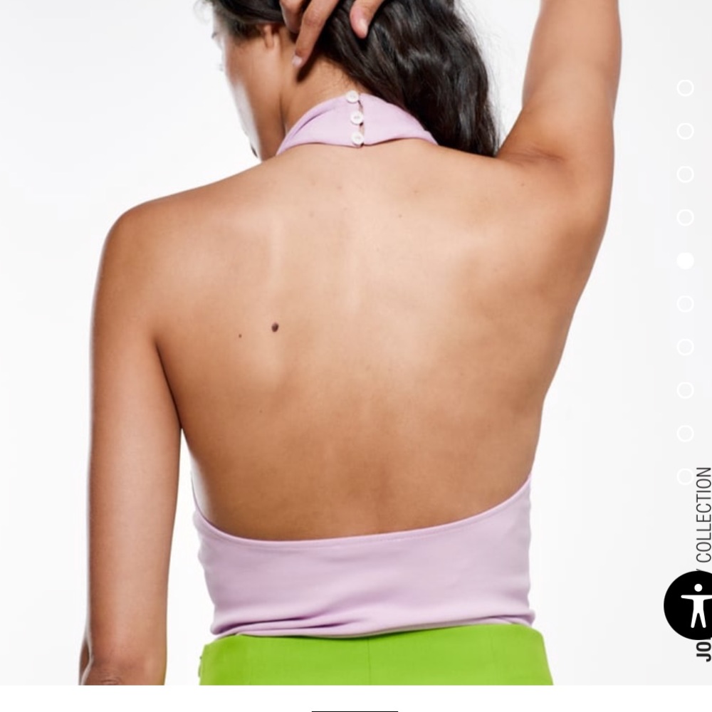 purple mauve halter one piece bodysuit - Picture 6 of 12
